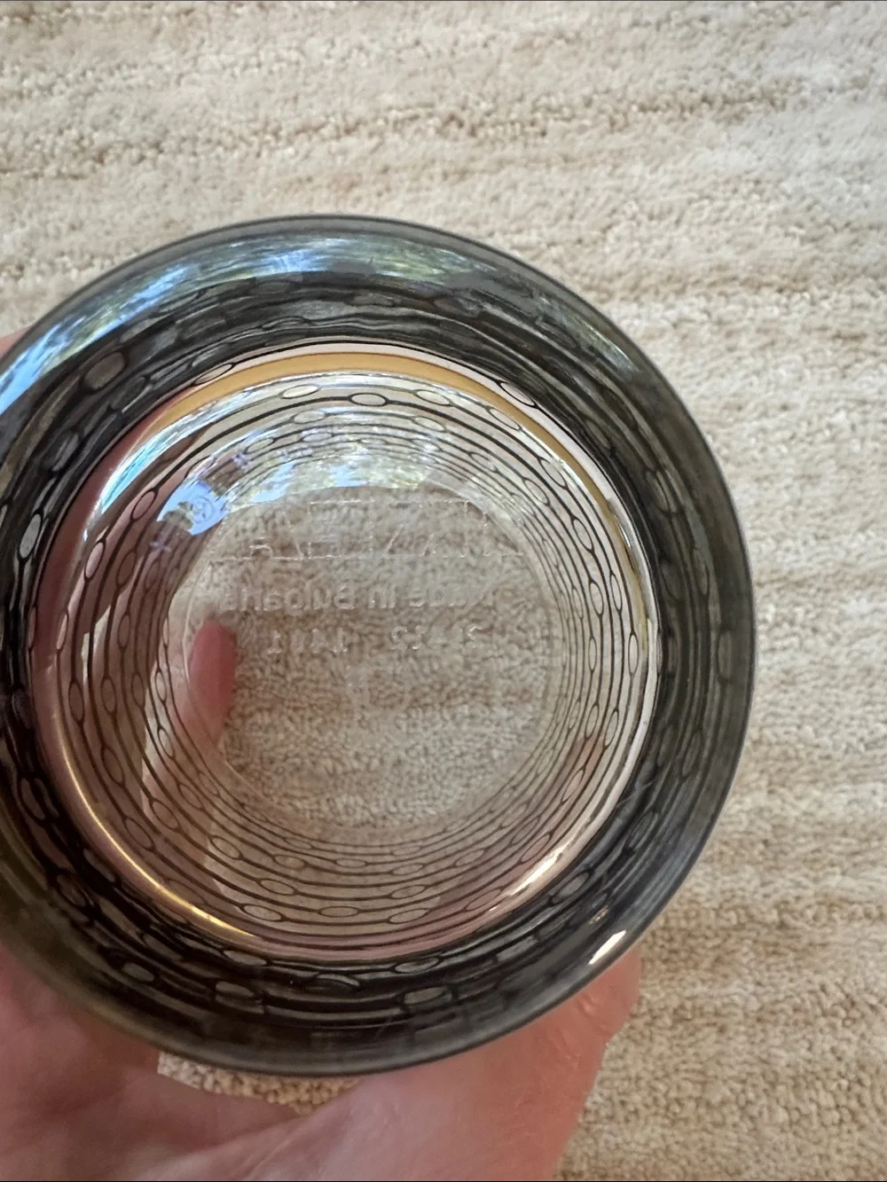 Set of 2 IKEA Space Age Lowball Tumblers Black and White Abstract Pattern 8 Oz